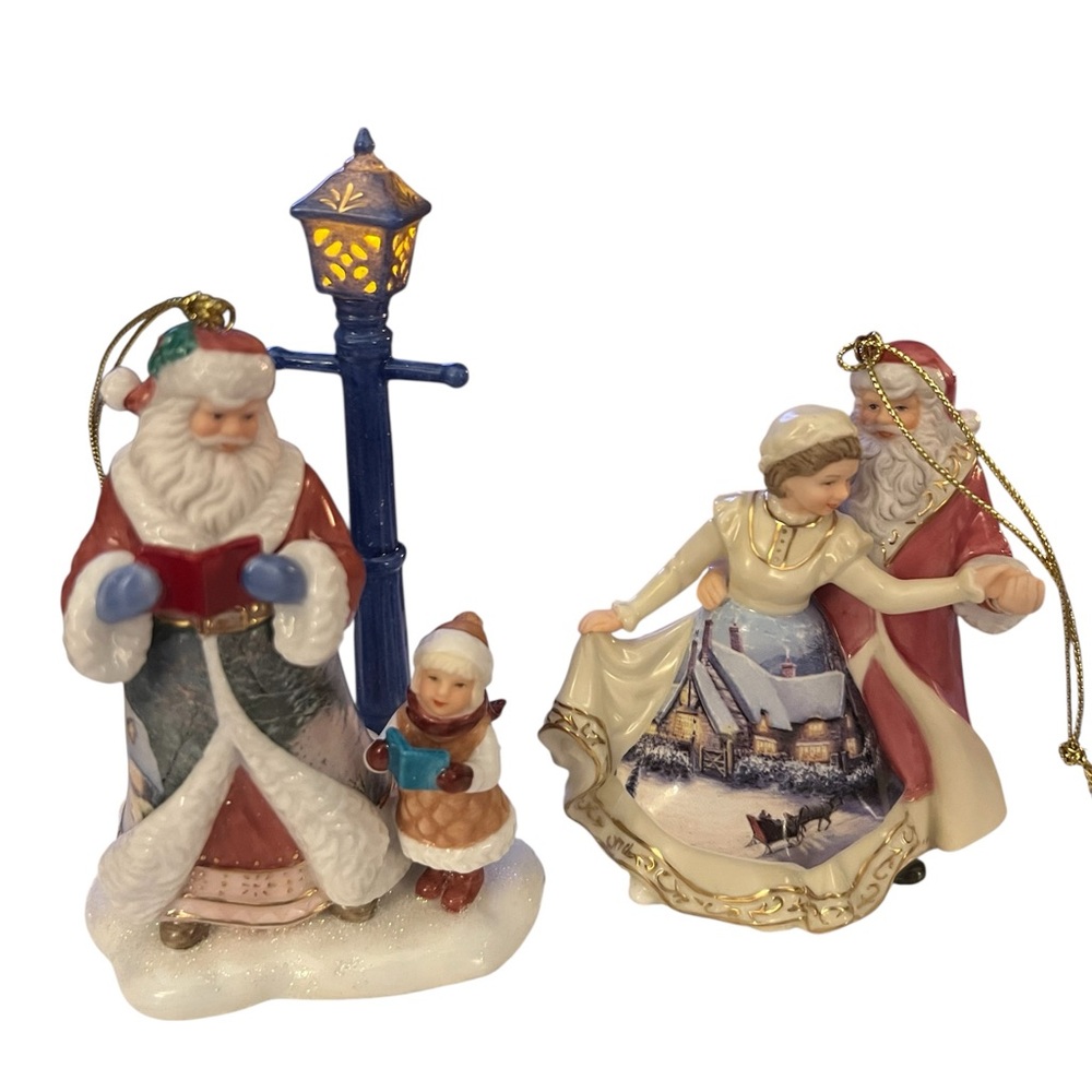 Bradford Exchange Spirit of Happiness & Spirit of Rejoicing Christmas ornaments